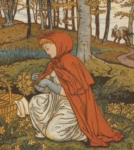 Rotkäppchen (Farblithographie) von Walter Crane