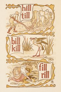 Reimwörter, die mit dem Buchstaben L enden. Pflügen. Ein Storch. The Golden Primer