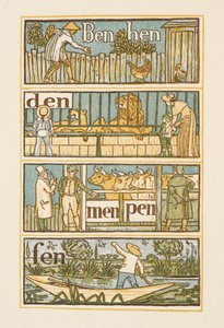 Reimwörter, die mit dem Buchstaben N enden. Der goldene Primer. von Walter Crane