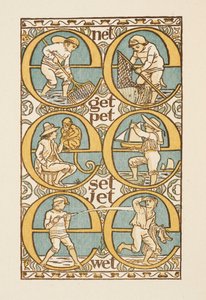 Reimwörter, die den Buchstaben E verwenden. Der Goldene Primer. von Walter Crane
