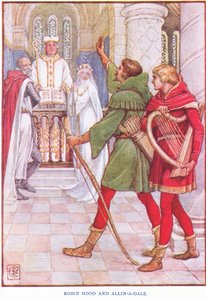 Robin Hood und Alan-a-Dale, ca. 1920 von Walter Crane