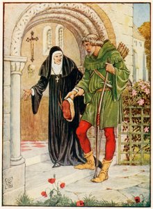 Robin Hood kommt nach Kirklees Hall von Walter Crane