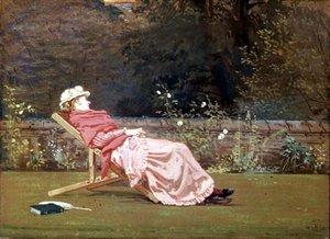 Rosalind, Gräfin von Carlisle (1845-1921) im Garten von Naworth von Walter Crane
