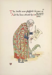Das Hochzeitszertifikat besiegeln von Walter Crane