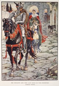 Sir Geraint und die Dame Enid in der verlassenen römischen Stadt, aus 