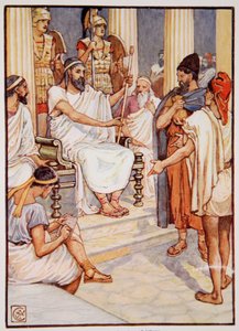 Solon befreit einen Sklaven, ca. 595, Illustration aus 