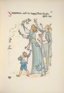 Ehrenpreis. Die Hochzeitsgäste werfen Konfetti von Walter Crane