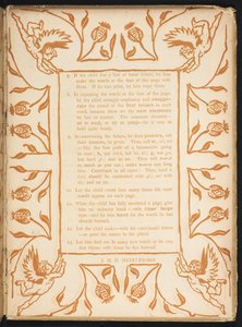 Text mit einer floralen Ordnung. The Golden Primer