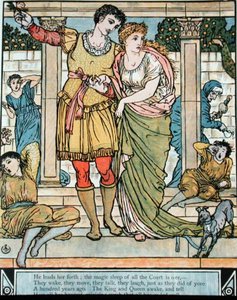 Der Prinz rettet die Prinzessin, Illustration für 
