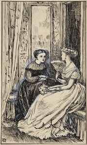 Zwei Damen im Gespräch (Anne Hereford) von Walter Crane