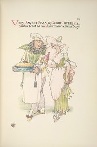 Sehr süße Erbsen und guter Kirschkuchen, ein Fest, das ein Stadtrat nicht ablehnen könnte! von Walter Crane