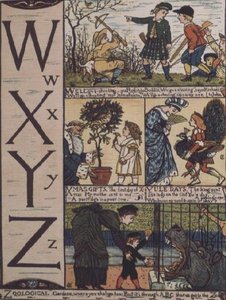 W bis Z aus einem Alphabet basierend auf alten Kinderreimen
