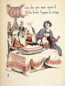 Als der Kuchen geöffnet wurde, begannen die Vögel zu singen. von Walter Crane