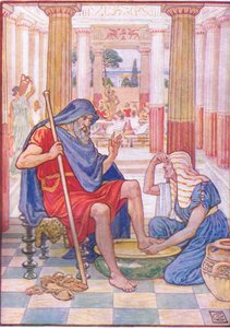 Ja, wahrlich, du bist Odysseus, Illustration aus Die Geschichte Griechenlands, 1930er Jahre von Walter Crane