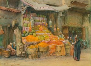 Ein Obststand in Bulak, ca. 1905