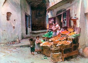 Ein Obststand in San Remo