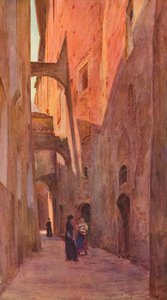 Eine Straße in Siena, um 1900 von Walter Frederick Roofe Tyndale