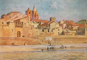 Albenga vom Centa, ca. 1910, 1912 von Walter Frederick Roofe Tyndale