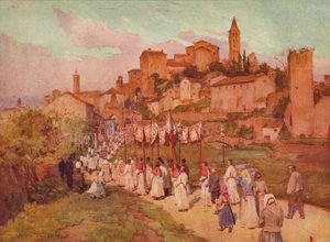 Corpus Domini in Viterbo, um 1900-1913 von Walter Frederick Roofe Tyndale