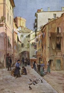 La Piazza, Sestri Levante von Walter Frederick Roofe Tyndale