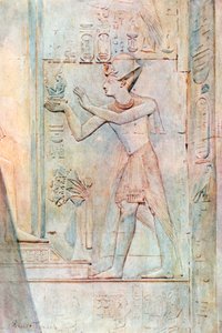Seti I bietet Osiris ein Bild der Wahrheit an