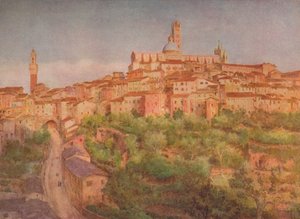 Siena: Eine Stadt auf einem Hügel, um 1900-1913 von Walter Frederick Roofe Tyndale
