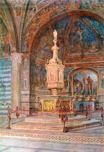 Das Baptisterium von S. Giovanni, Siena (Farblitho)