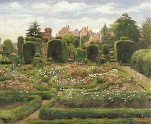 Die Formschnittgärten, Levens Hall, Cumbria, 1886 von Walter Frederick Roofe Tyndale