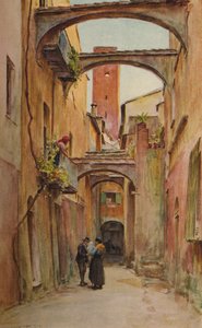 Via dello Spedale, Noli, um 1910, 1912