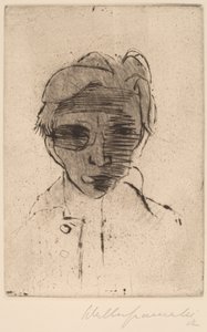 Düsteres Gesicht, Selbstporträt, 1922 von Walter Gramatte