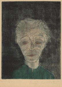 Müder Mann, Selbstporträt, 1923 von Walter Gramatte