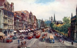 Princes Street, West, Edinburgh von Walter Henry Sweet