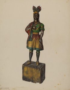 Zigarrenladen-Indianer, ca. 1936 von Walter Hochstrasser