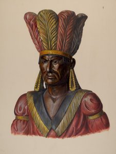 Zigarrenladen-Indianer, ca. 1937 von Walter Hochstrasser