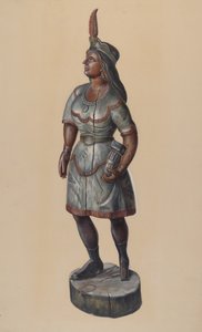 Zigarrenladen-Indianer, um 1937 von Walter Hochstrasser