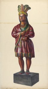 Zigarrenladen-Indianer, um 1937 von Walter Hochstrasser