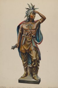 Zigarrenladen-Indianer, um 1938 von Walter Hochstrasser