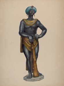 Nubische Sklavenfigur, ca. 1937 von Walter Hochstrasser