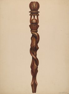 Schnitzerei eines Holzfällers, ca. 1938