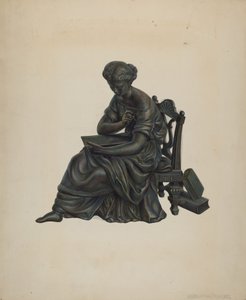 Statue Uhr Dekoration, ca. 1939