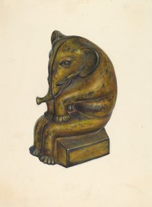 Spielzeugbank: Elefant, ca. 1939