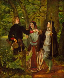 Wie es euch gefällt - Akt IV Szene I - Rosalind unterrichtet Orlando in der Zeremonie der Ehe oder Die Scheinheirat von Orlando und Rosalind