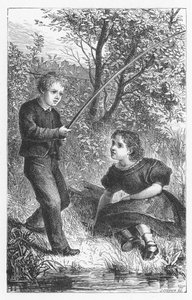 Szene aus Die Mühle am Floss von George Eliot, ca. 1880