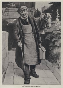 Der Träger auf seiner Runde von Walter Jenks Morgan