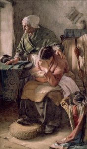 "Aber Männer müssen arbeiten und Frauen müssen weinen", 1883 von Walter Langley