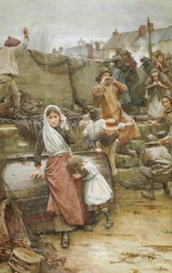 Katastrophenszene in einem kornischen Fischerdorf, 1889