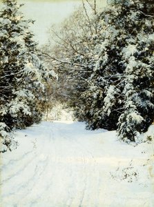 Schneebeladene Bäume von Walter Launt Palmer