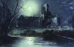 Kirkstall Abbey bei Mondschein von Walter Linsley Meegan