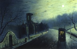 Kirkstall Abbey im Mondlicht von Walter Linsley Meegan