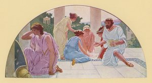 Achilles als Schulmädchen verkleidet, entdeckt von Odysseus von Walter MacEwen